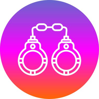 Polis kelepçelerinin modern vektör simgesi