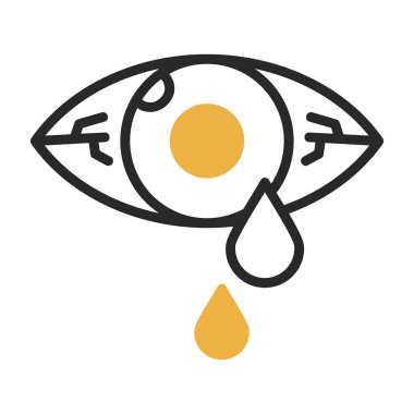 ağlayan yumurta rengi çizgisi simgesi, vektör illüstrasyonu kavramı, işaret arkaplanı, sembol