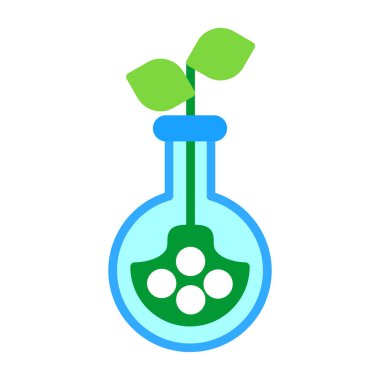 Saksıda damla damla bitki var. düz dizayn. vektör illüstrasyonu