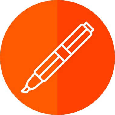 İşaretleyici kalem simgesi, vektör illüstrasyonu basit tasarım