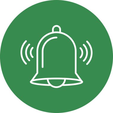 Tek izole çan simgesinin vektör illüstrasyonu 