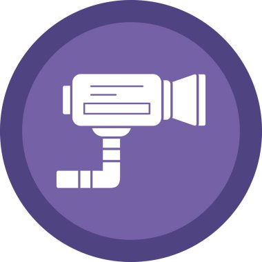 CCTV kamera simgesi, vektör illüstrasyonu