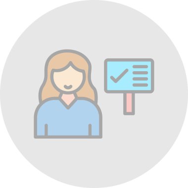 oy vektörü düz renk simgesi