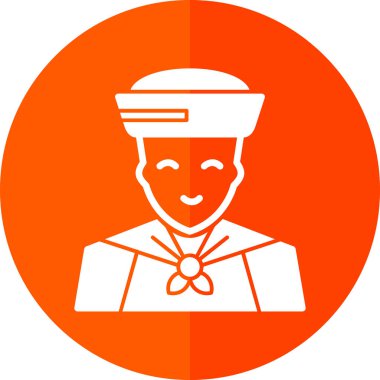 Denizci. Web simgesi basit illüstrasyon