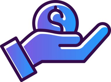 Sikkeler vektör düz simgesi