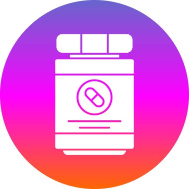 Antibiyotik ilaç şişesi vektör çizimi