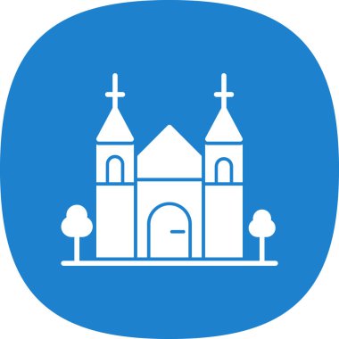 Bir kilise ikonu, katedral kulesinin vektör çizimi 