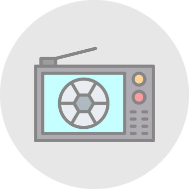 TV simgesi vektör illüstrasyonu 