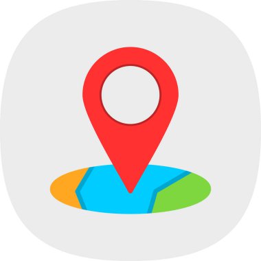 harita işaretleyici simgesi, vektör illüstrasyonu basit tasarım