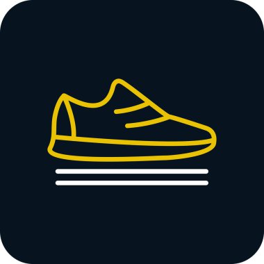 spor ayakkabısı ikon vektör illüstrasyonu 