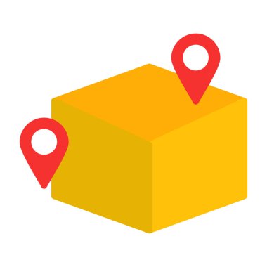 teslimat konumu düz simgesi