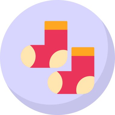 iki çorap düz simgesi, vektör illüstrasyonu