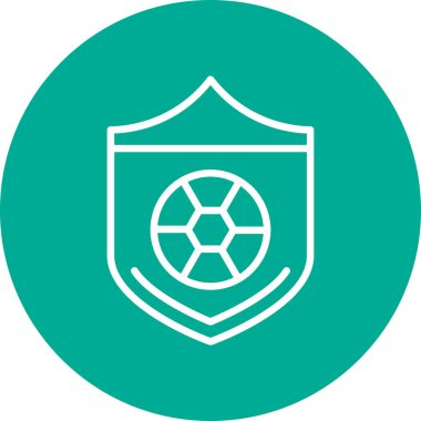 Kalkan simgesinin vektör illüstrasyonu