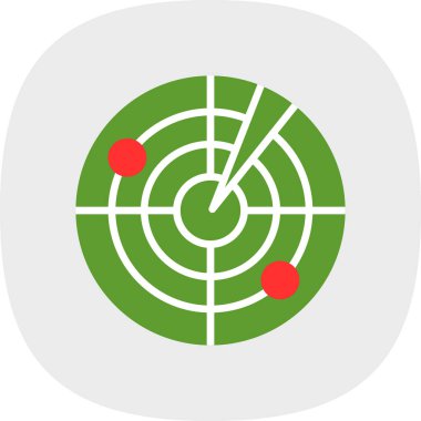 Radar modern simgesinin vektör illüstrasyonu              