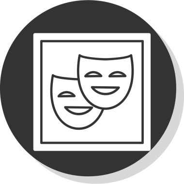 Tiyatro ikonu vektör resimli maskeler