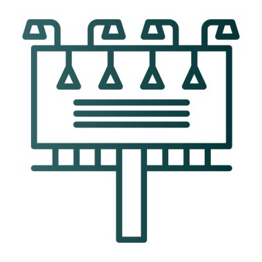 reklam panosu simgesi, vektör illüstrasyonu basit tasarım