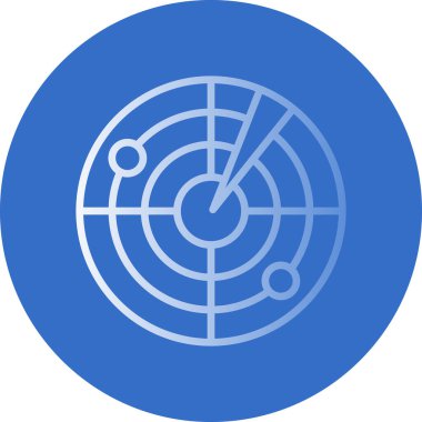 Radar modern simgesinin vektör illüstrasyonu              