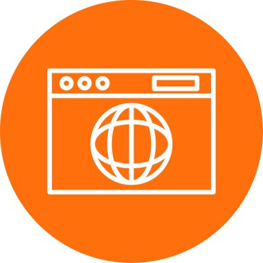 Web tarayıcı simgesi vektör illüstrasyonu 