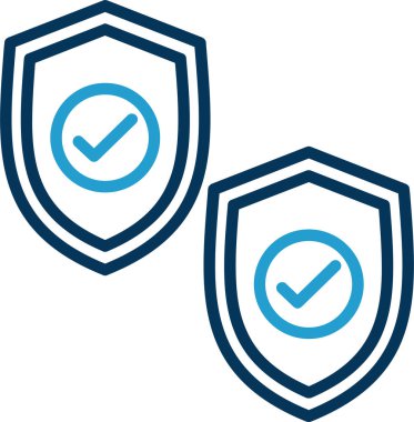 Güvenlik kalkanı simgeleri. vektör illüstrasyonu.