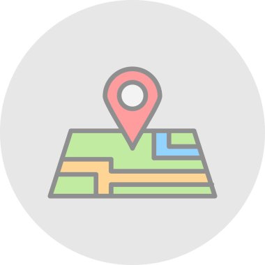 harita pin konumu simgesi düz biçimli