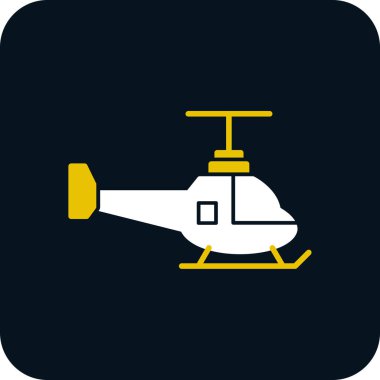 Helikopter. Web simgesi basit illüstrasyon