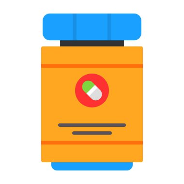 Antibiyotik ilaç şişesi vektör çizimi