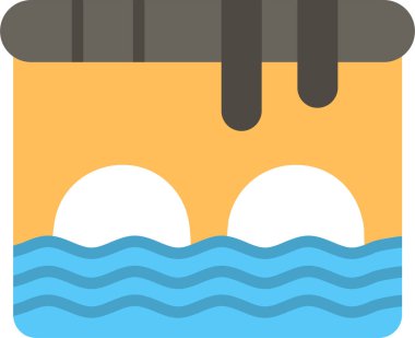 Su damlası. Web simgesi basit illüstrasyon