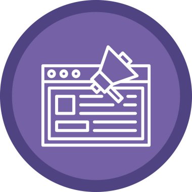 reklam simgesi modern vektör illüstrasyonu 