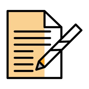 belge simgesi vektör illüstrasyonu