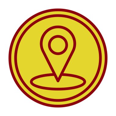 konum pin simgesi, vektör illüstrasyonu basit tasarım