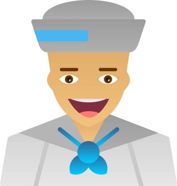 Denizci. Web simgesi basit illüstrasyon