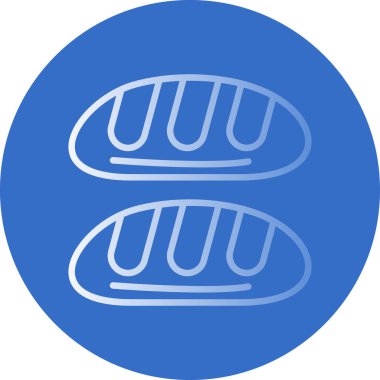 Ekmek. Web simgesi basit illüstrasyon                