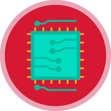 çip simgesi, vektör illüstrasyonu basit tasarım