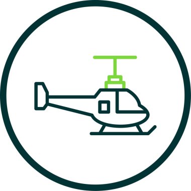 Helikopter. Web simgesi basit illüstrasyon