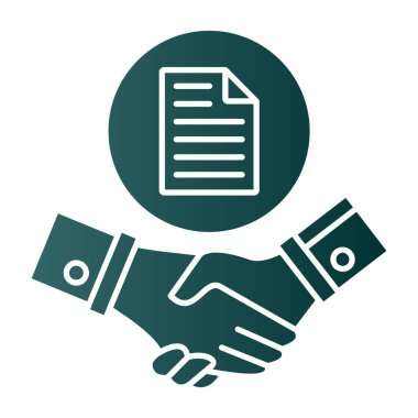 agreement vector glyph icon design