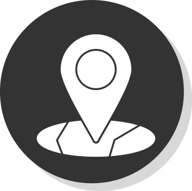 harita işaretleyici simgesi, vektör illüstrasyonu basit tasarım