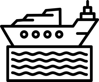 Gemi. Web simgesi basit illüstrasyon