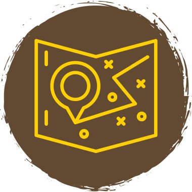 harita simgesi vektör illüstrasyonu