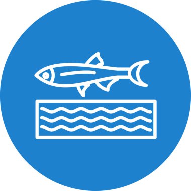 Ringa balığı simgesi vektör illüstrasyonu 