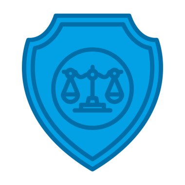 Hukuk simgesinin vektör illüstrasyonu