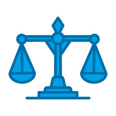 Ölçek simgesi. Web için adalet vektör simgelerinin özet çizimi