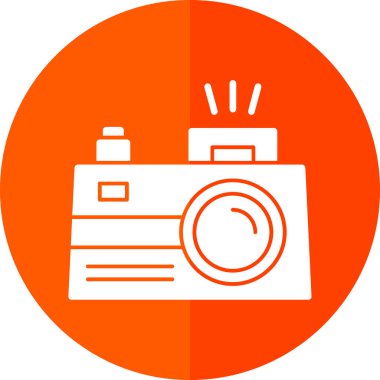 Kamera. Web simgesi basit illüstrasyon