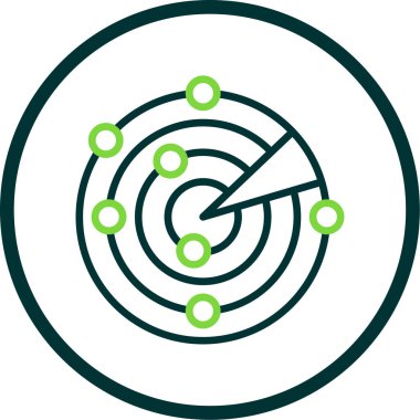 Radar modern simgesinin vektör illüstrasyonu              