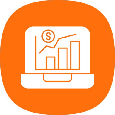 iş büyüme grafiği simgesi ana hatlar biçiminde