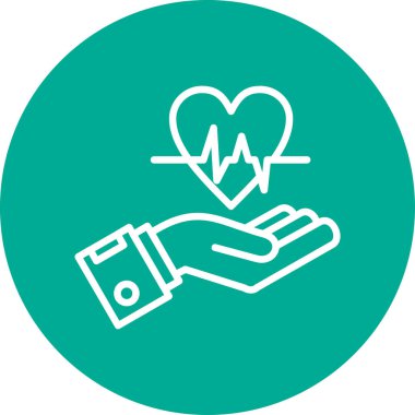 Bir kalp simgesinin vektör illüstrasyonu