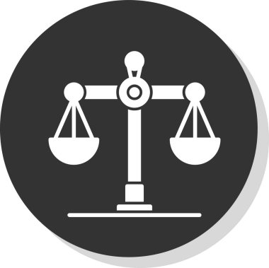 adalet sembolü web simgesi illüstrasyonu 