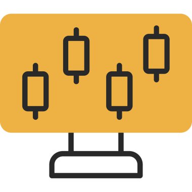 ekran simge vektör çizim 