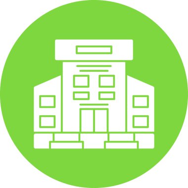 Bina. Web simgesi basit illüstrasyon