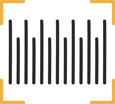 Barkod simgesinin vektör illüstrasyonu 