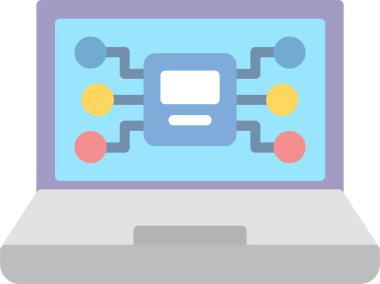 Bilgisayar. Web simgesi basit illüstrasyon